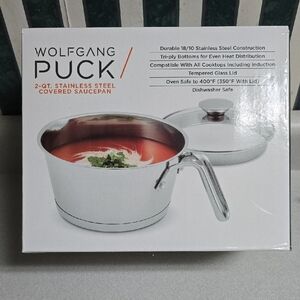 2QT Stainless STEAL Covered Saucepan